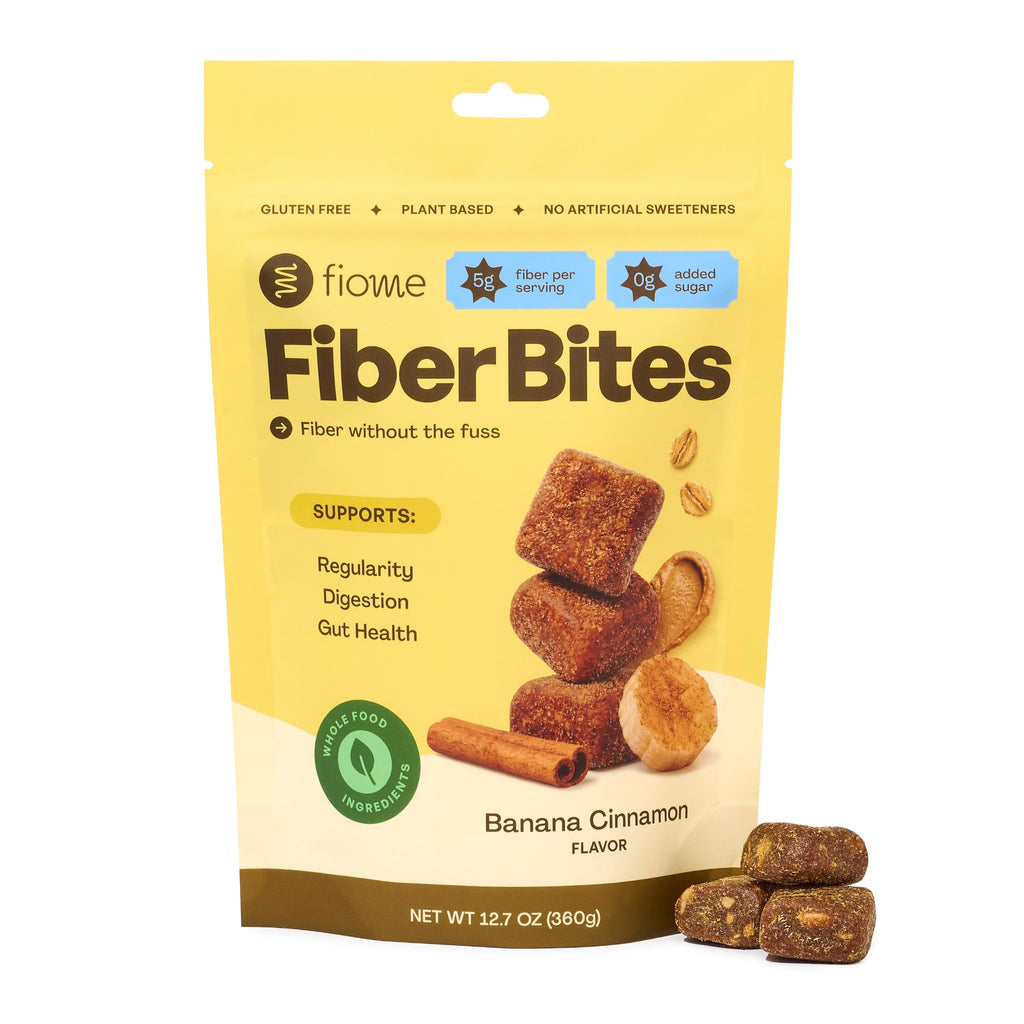 Fiome Fiber Bites, 5g Daily Fiber Supplement, Vanilla Bean, 30 Servings | Daily Fiber Bite, GLP-1 Support, All Natural Ingredients, No Added Sugar, Prebiotic Fiber, Supports Regularity and Digestion