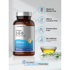 Horbäach Triple Omega 3-6-9 240 Softgels | from Fish, Flaxseed, Borage Oils | Non-GMO & Gluten Free