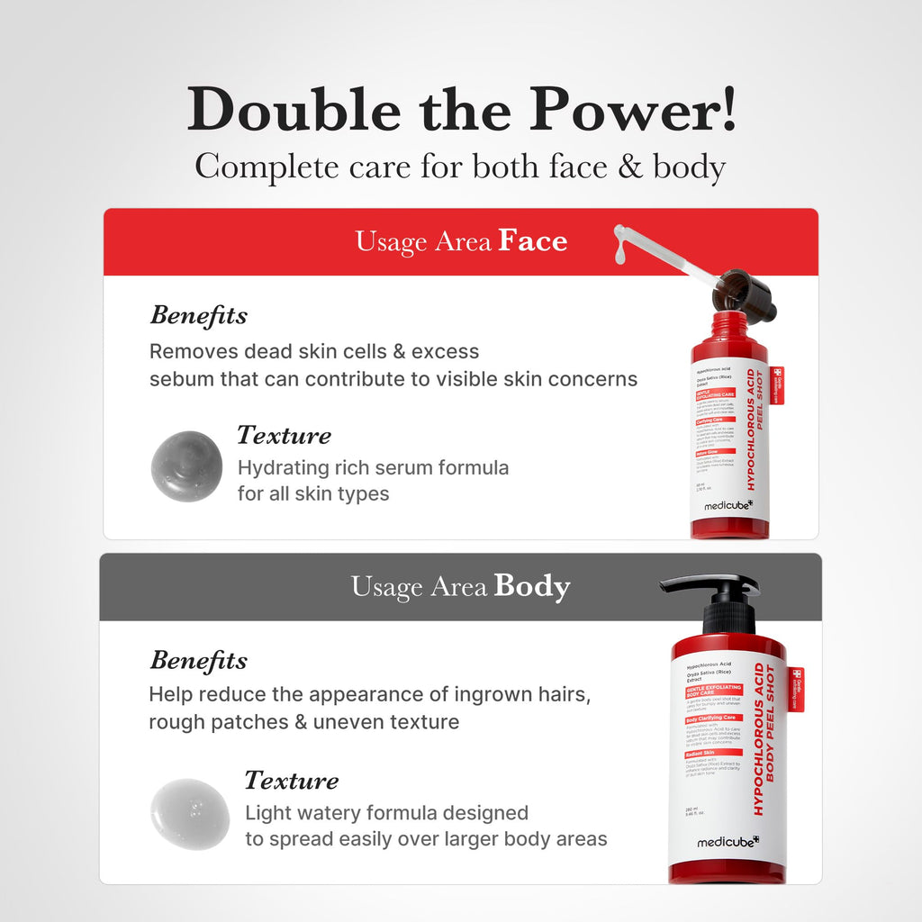 medicube Peel Shot with Hypochlorous Acid for Pores & Blackheads | Gentle Exfoliating Serum for Dead Skin Cells & Excess Sebum - Rice Extract, Panthenol for Hydrating & Smoothing, 2.7 fl.oz