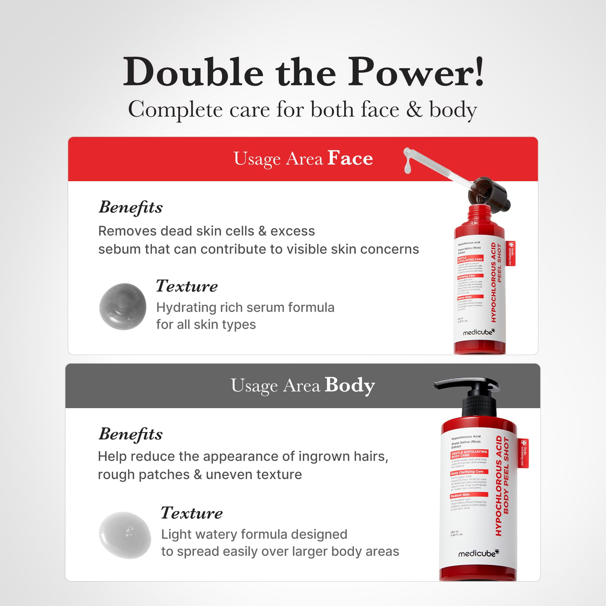 medicube Peel Shot with Hypochlorous Acid for Pores & Blackheads | Gentle Exfoliating Serum for Dead Skin Cells & Excess Sebum - Rice Extract, Panthenol for Hydrating & Smoothing, 2.7 fl.oz