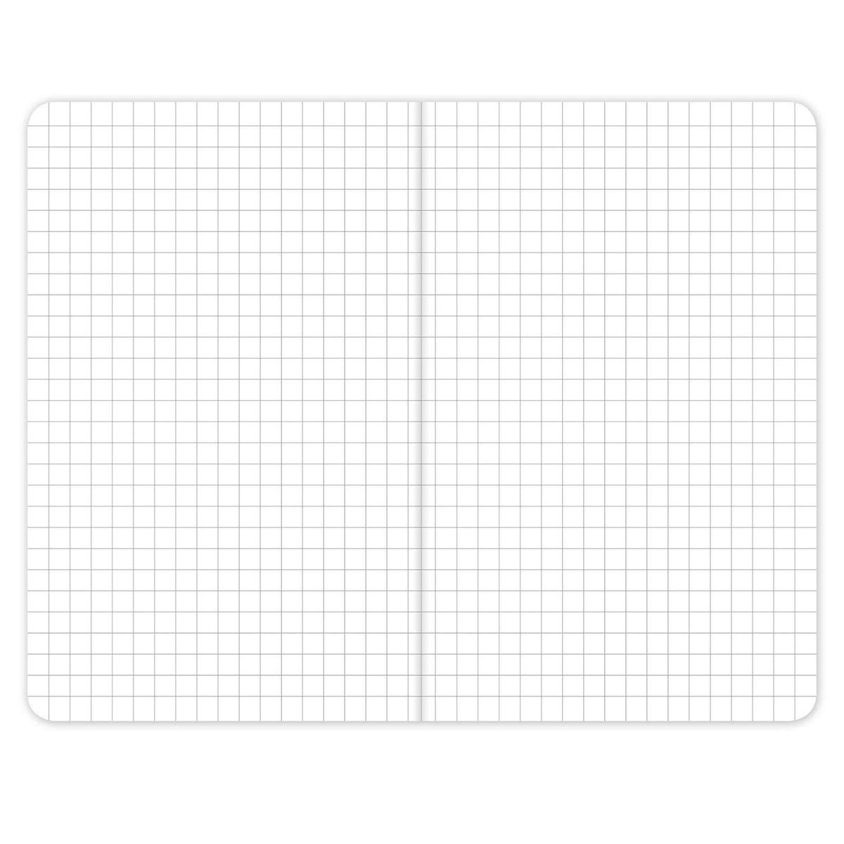 Elan Publishing Company Field Notebook/Pocket Journal - 3.5"x5.5" - Combination of Kraft, Black, Orange, Yellow - Graph Memo Book - Pack of 5
