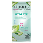 POND’S Micellar Makeup Remover Wipes, Removes Waterproof Mascara, with Aloe Vera & Vitamin B3, Alcohol-Free Facial Cleansing Wipes for Dry Skin, 25 Count