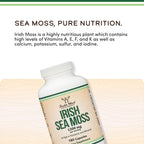 Irish Sea Moss 1,200mg, Thyroid, Immune + Gut Support, Iodine, 180 Capsules