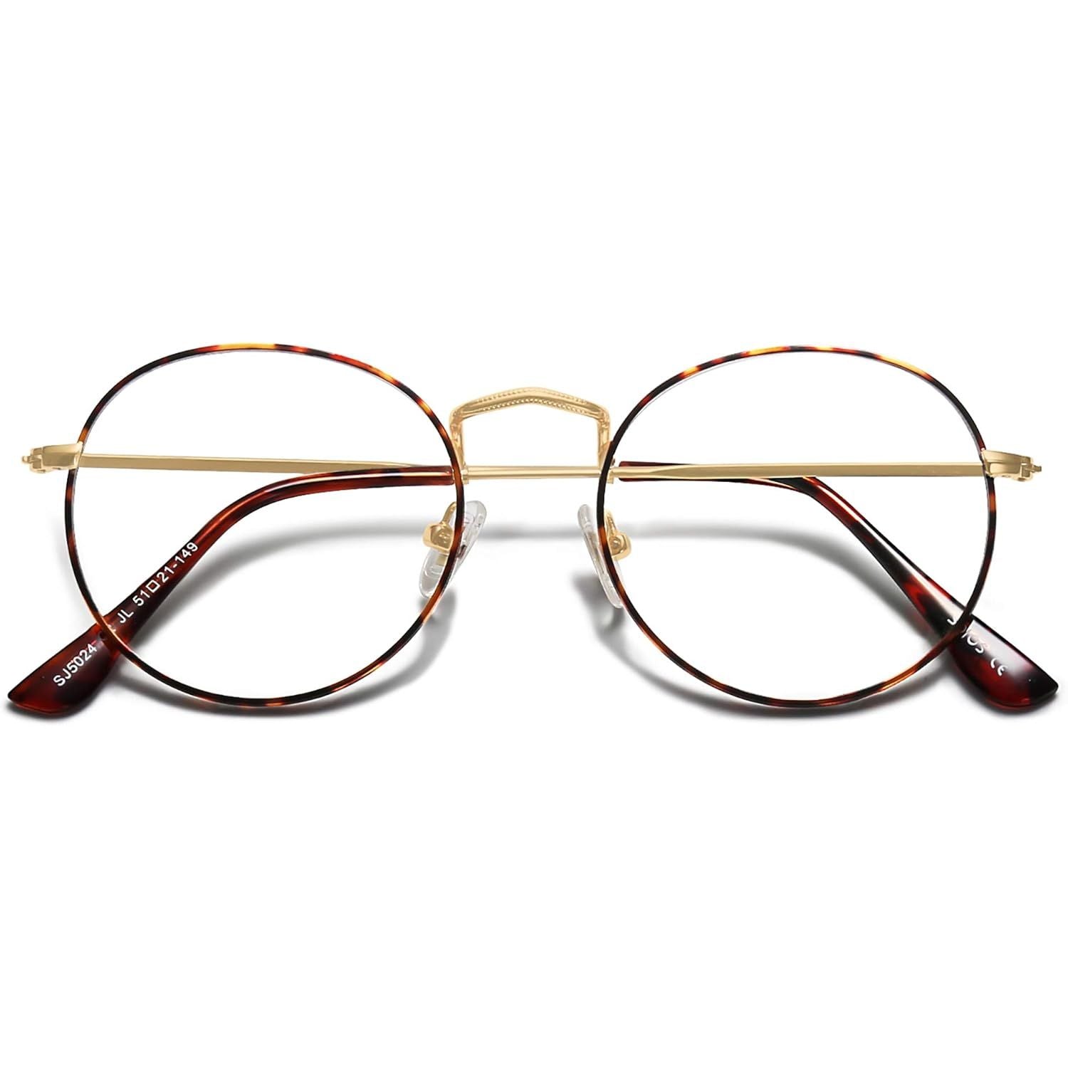 Buy now SOJOS Blue Light Blocking Computer Glasses Round Eyewear Anti Blue Light Lens Preppy Chic SJ5024B at indiglob india