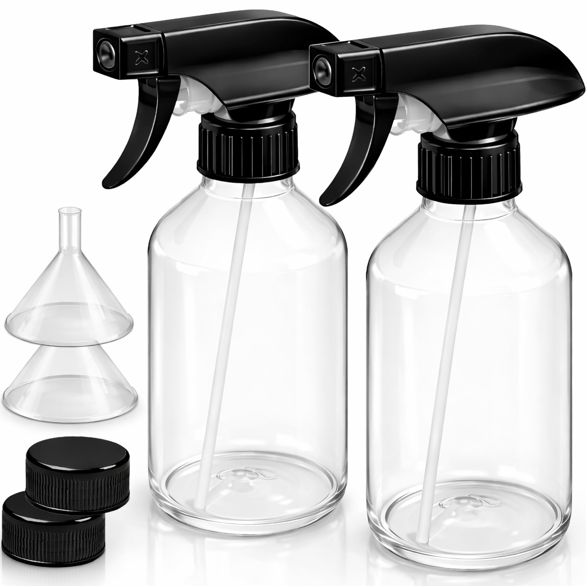 SUPER+ 2 Pack Plastic Spray Bottles 10 OZ – Leak Proof, Adjustable Nozzle, Empty Spray Bottles For Cleaning Solutions, Plants, Pet, Or Diy Spray Bottle