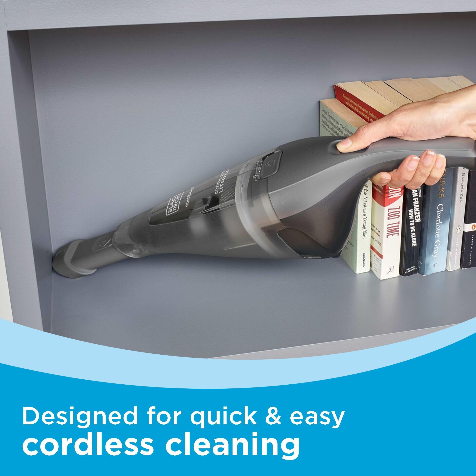 Buy now BLACK+DECKER dustbuster Handheld Vacuum, 8V Cordless, Hand Vacuum for Quick Cleanup with Crevice Tool and Washable Filter (HNVC220BCZ01) at indiglob india
