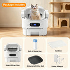 Automatic Cat Litter Box, Self Cleaning, Open-Top, Safety Sensors, Toilet