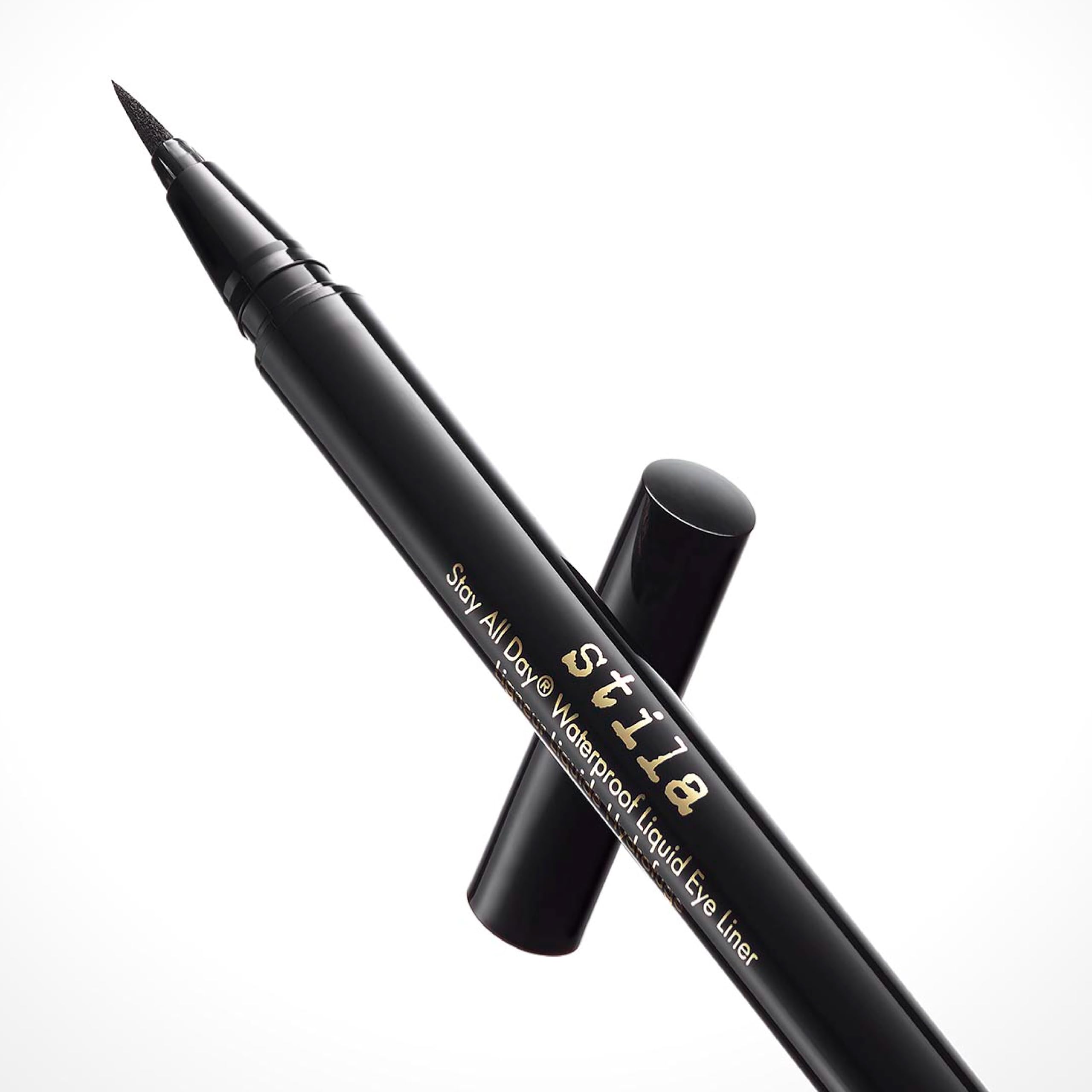 stila Waterproof Liquid Eye Liner, Stay All Day Makeup with Fine Brush Tip | Lasting Satin Finish, Smudge-Proof & Transfer-Resistant