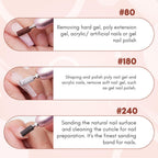 Makartt Sanding Bands for Nail Drill:50 Pcs Small Sanding (White, #180) | Nail Sanding Files with 2026 Upgrade Design 3.1mm Mandrel Bits,180 Medium Grits