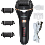 Electric Foot Callus Remover- Long Service Time, Rechargeable Electronic Foot File- Ideal Gift, Professional Pedicure Tools, Waterproof Foot Scrubber, Pedicure Kit Feet Care for Dead Skin (Black)