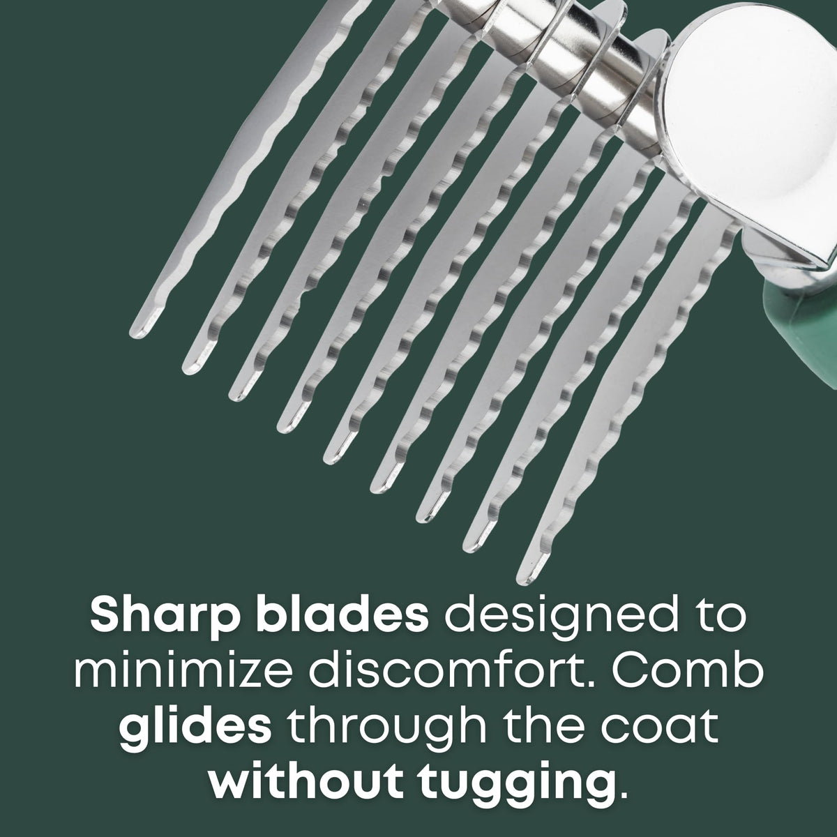 Dematting Comb for Dogs - Serrated Mat Remover for Curly Coats