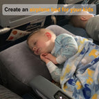 Buy now Inflatable Travel Foot Rest Pillow, Kids Airplane Bed, Adjustable Height Leg Pillow for Air Travel, Make a Flat Bed for Kids and Toddlers, Great for Airplane, Train, car（Grey, 1 Pack） at indiglob india