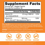 Doctor's Best Natural Vitamin K2 MK-7 Plus D3, Non-GMO, 60 Veg Caps