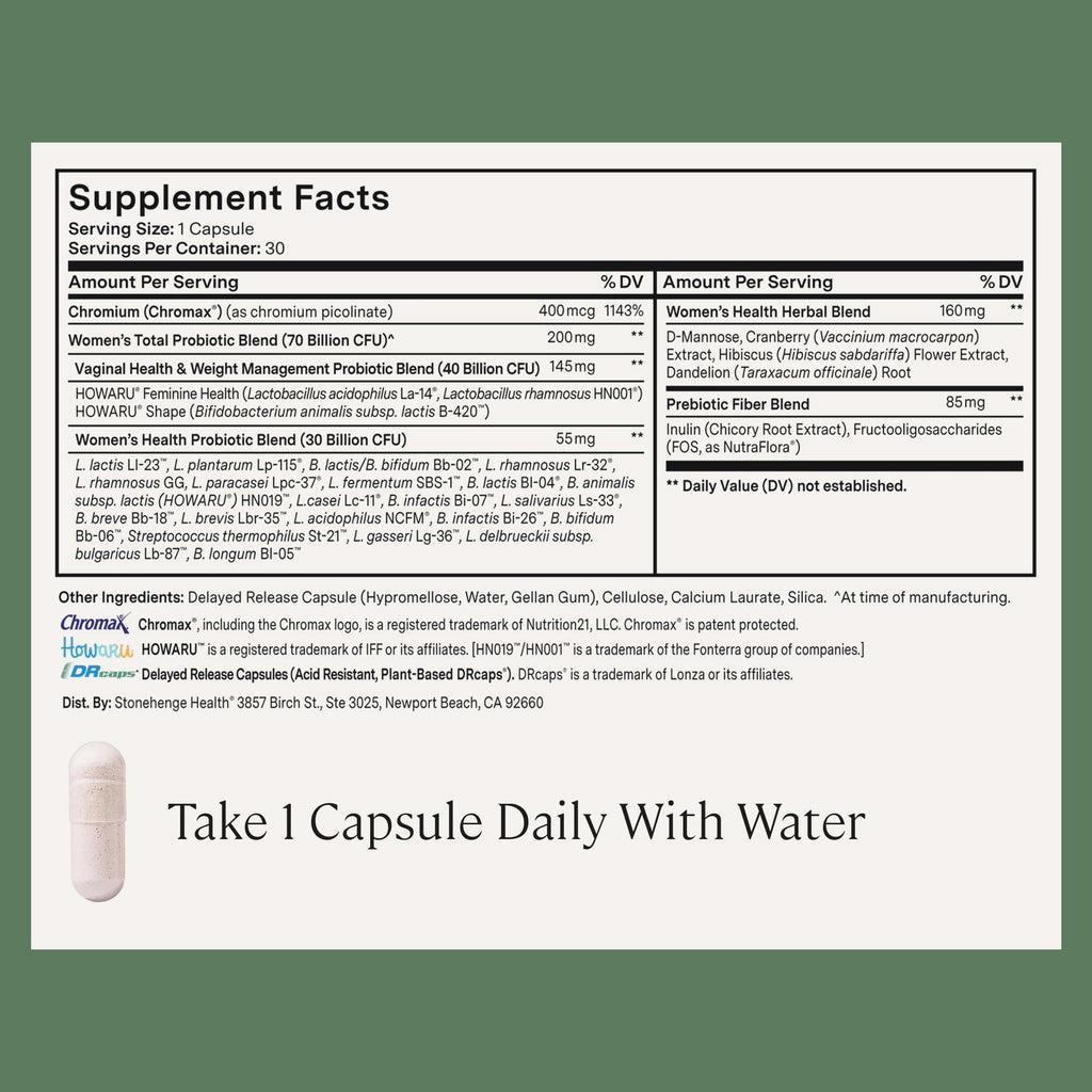 Stonehenge Health Dynamic Biotics+ for Women | Weight, Mood & Gut Support