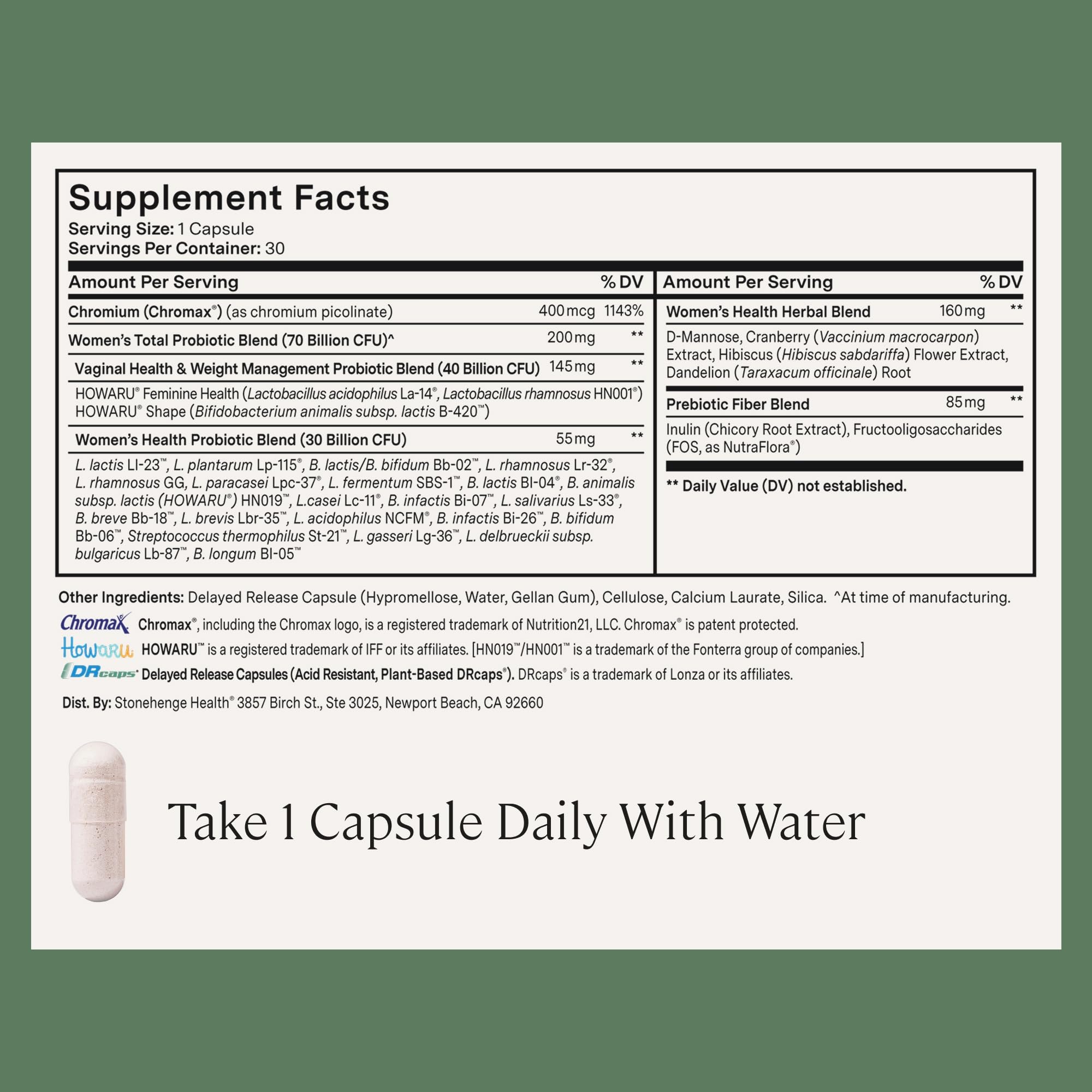 Stonehenge Health Dynamic Biotics+ for Women | Weight, Mood & Gut Support