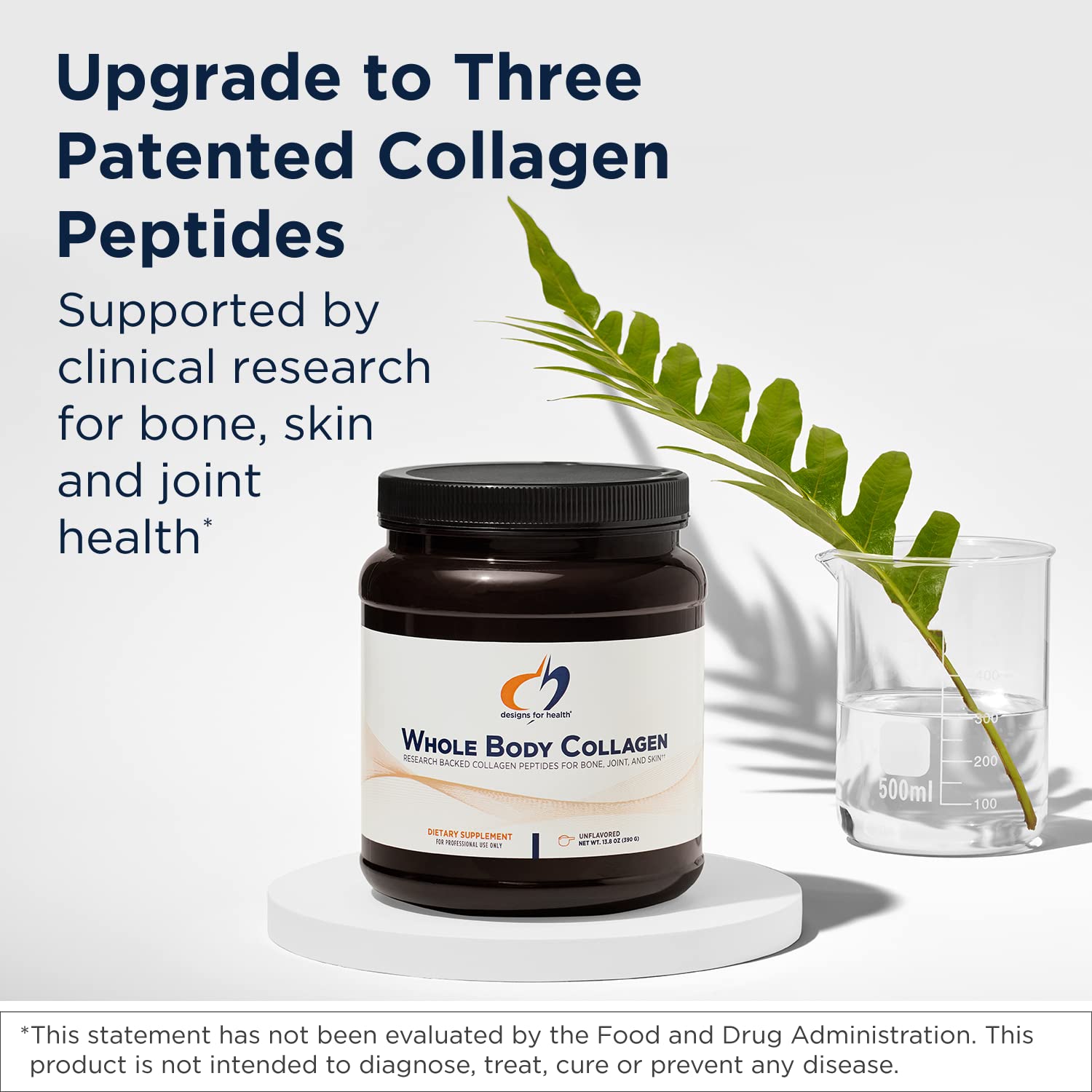Designs for Health Whole Body Collagen Powder - Hydrolyzed Collagen Peptides Powder for Healthy Skin & Hair, Joint + Bone Health - Fortigel & Verisol Collagen, Unflavored (30 Servings)
