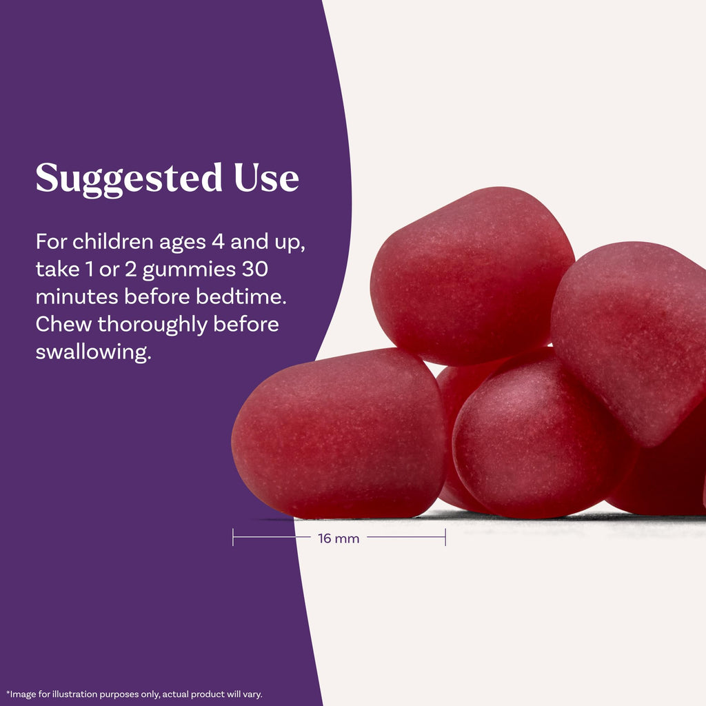 Natrol Kids Melatonin 1 mg Sleep Gummies, Sleep+ Calm, Strawberry, 60 Count