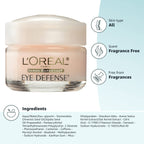 Buy now L'Oreal Paris Dermo-Expertise Eye Defense Eye Cream with Caffeine and Hyaluronic Acid 0.5 oz at indiglob india