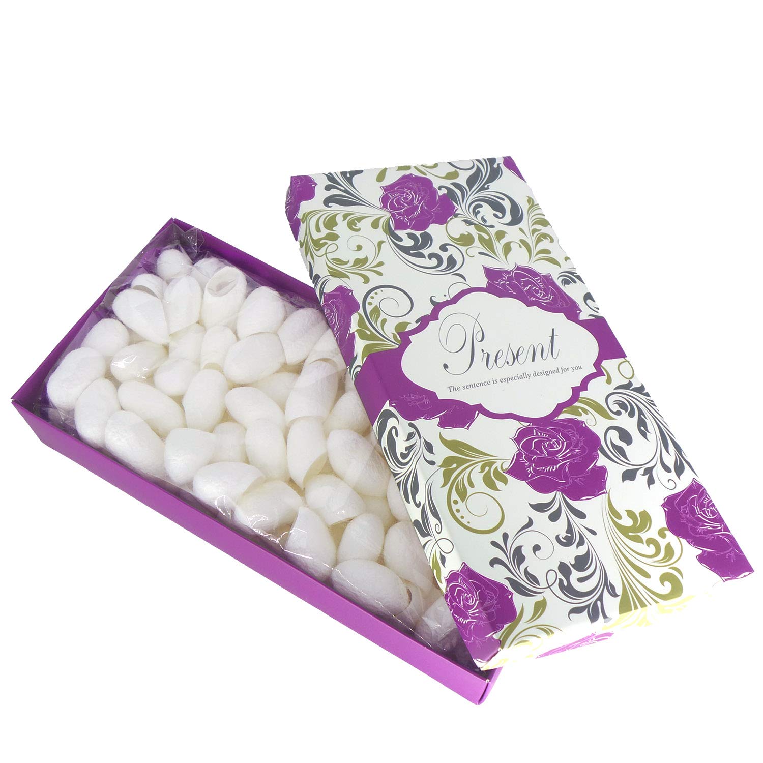 Buy now TTSAM 100pcs Fresh Natural Silk Ball Cocoons Facial Cleanser Balls Healthy Skin Care Scrub Face Massage at indiglob india