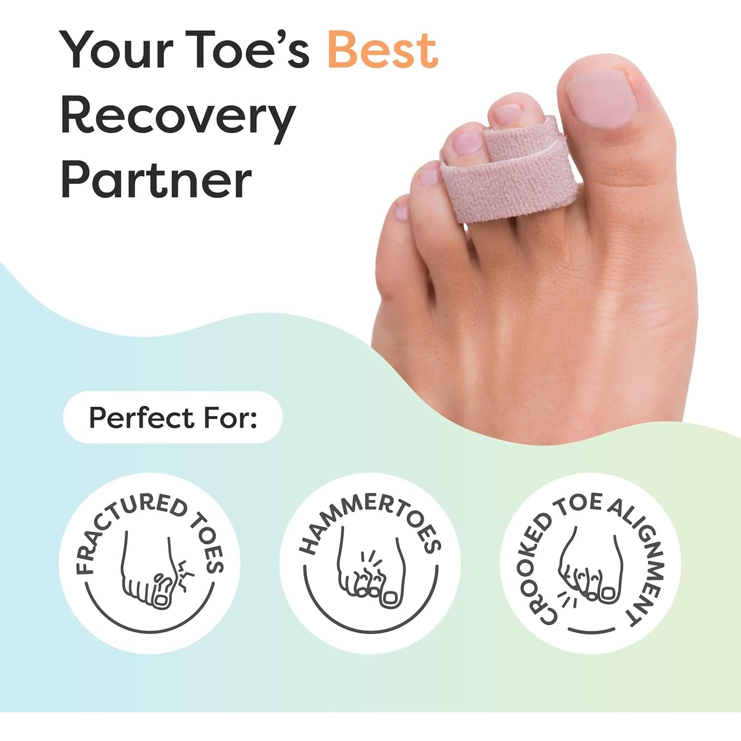 Buy now ZenToes Hammer Toe Corrector for Women & Men - Reusable Fabric Buddy Wraps for Broken Toes - Cushioned Toe Splint for Protection & Recovery & Hammertoe Straightener - 4 Count (OSFM, Beige) at indiglob india