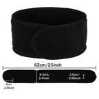 Buy now Whaline 3Pcs Spa Facial Headband Make Up Wrap Head Terry Cloth Headband Adjustable Washable Towel for Face Washing Shower Skincare Facial Treatment Sport Fits Makeup (White, Black, Gray) at indiglob india