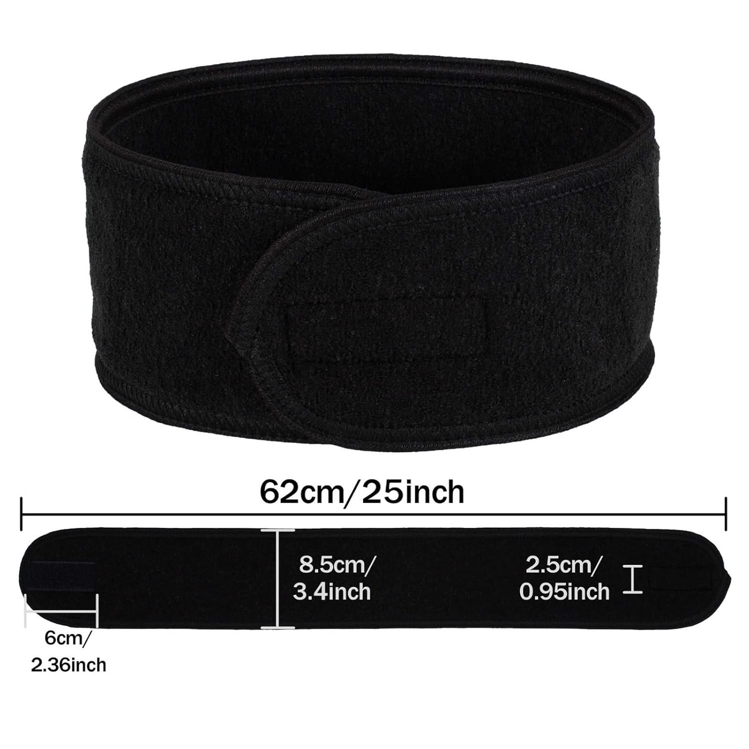 Buy now Whaline 3Pcs Spa Facial Headband Make Up Wrap Head Terry Cloth Headband Adjustable Washable Towel for Face Washing Shower Skincare Facial Treatment Sport Fits Makeup (White, Black, Gray) at indiglob india