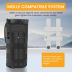 Buy now Molle Water Bottle Holder, Upgraded 1000D Nylon Tactical Molle Water Bottle Pouch, Sports Water Bottle Bag Bottom Mesh Lining Hydration Carrier for Camping, Climbing, Hiking and Travelling at indiglob india