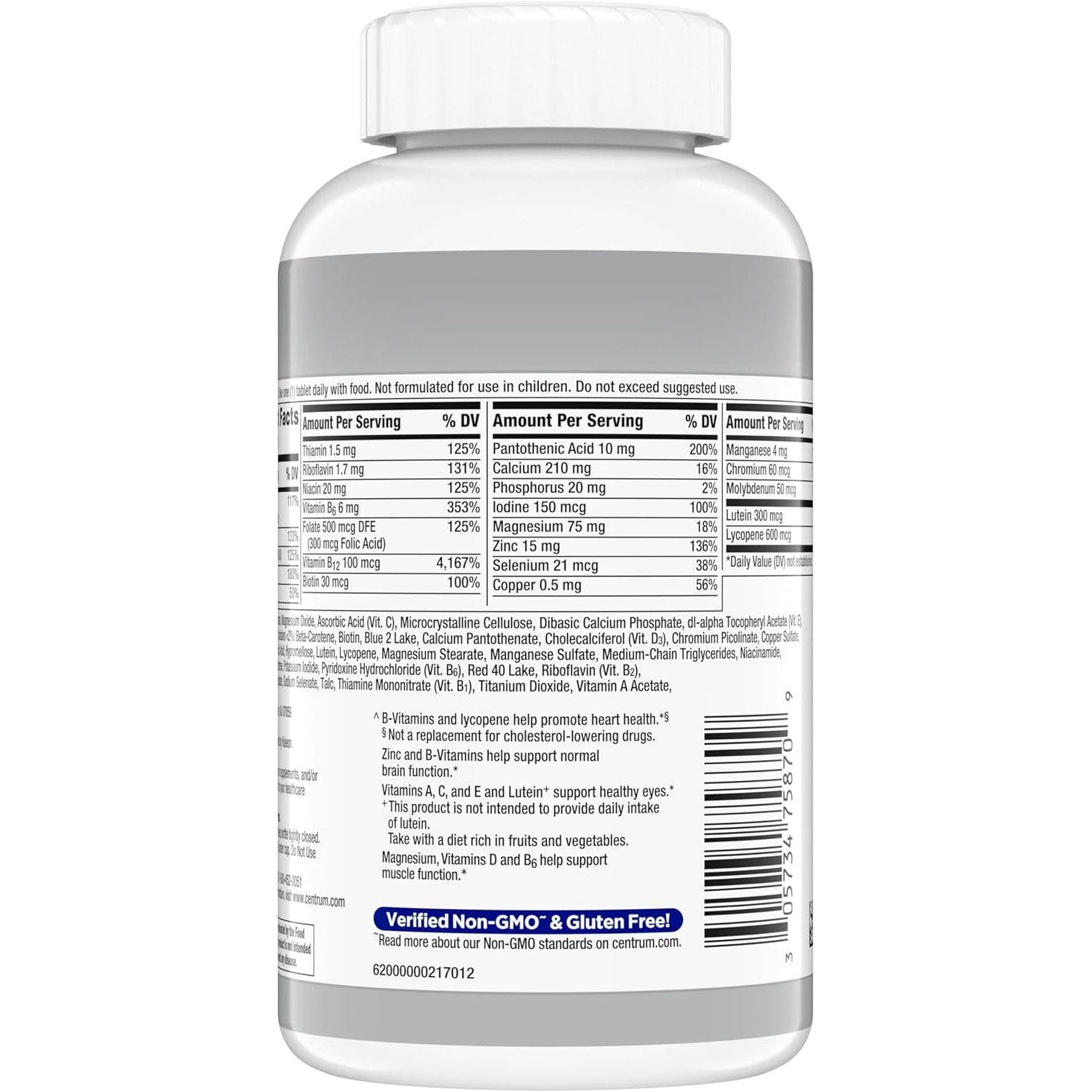 Buy now Centrum Silver Men's 50+ Multivitamin with Vitamin D3, B-Vitamins, Zinc for Memory and Cognition - 200 Tablets at indiglob india