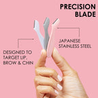 JAPONESQUE Mini Touch Up Razors - Travel Size Dermaplaning Tool Set - 3 Piece Mini Travel Razor Kit, One Blade Fixed Dermaplane Razor For Women