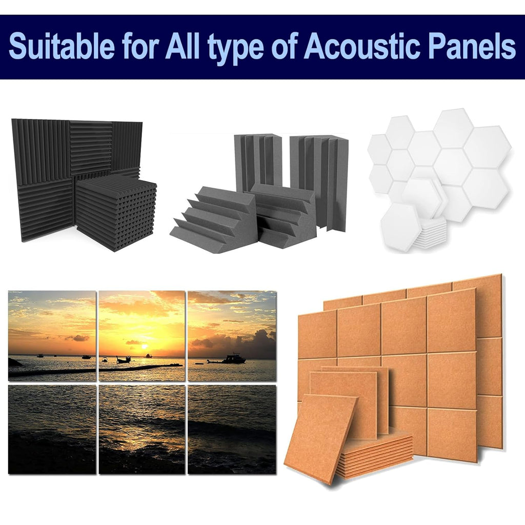 Buy now EGINO 120 Pack Double-Sided Adhesive Tape for Acoustic Soundproofing Foam Panels Strong Pad Mounting, Heavy Duty Wall Adhesive Squares at indiglob india