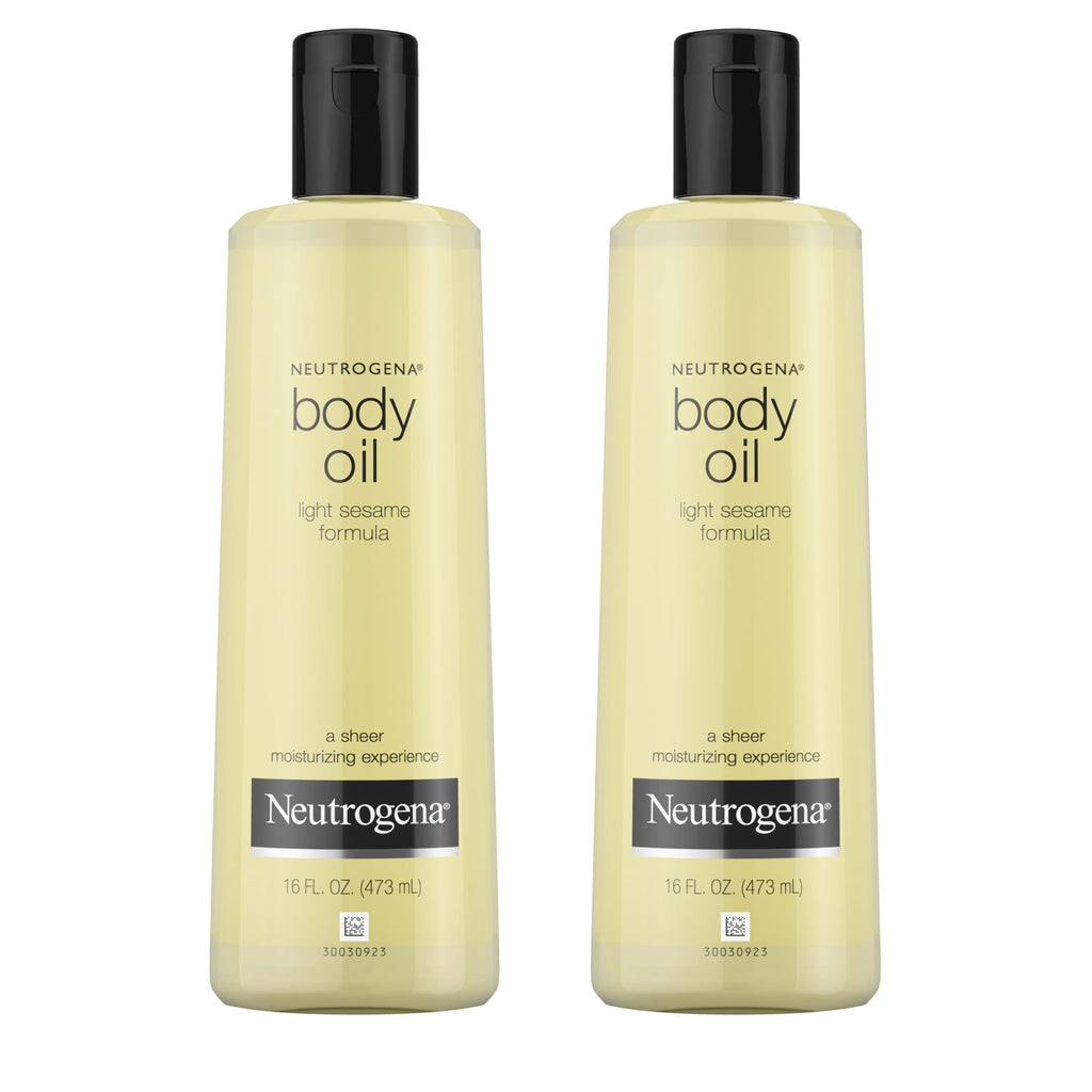 Buy now Neutrogena Body Oil Light Sesame Formula, Twin Pack of 16 fl oz, Radiant Glow Moisturizer for Dry Skin, Bath & Shower Oil For Smooth and Hydrated Skin at indiglob india