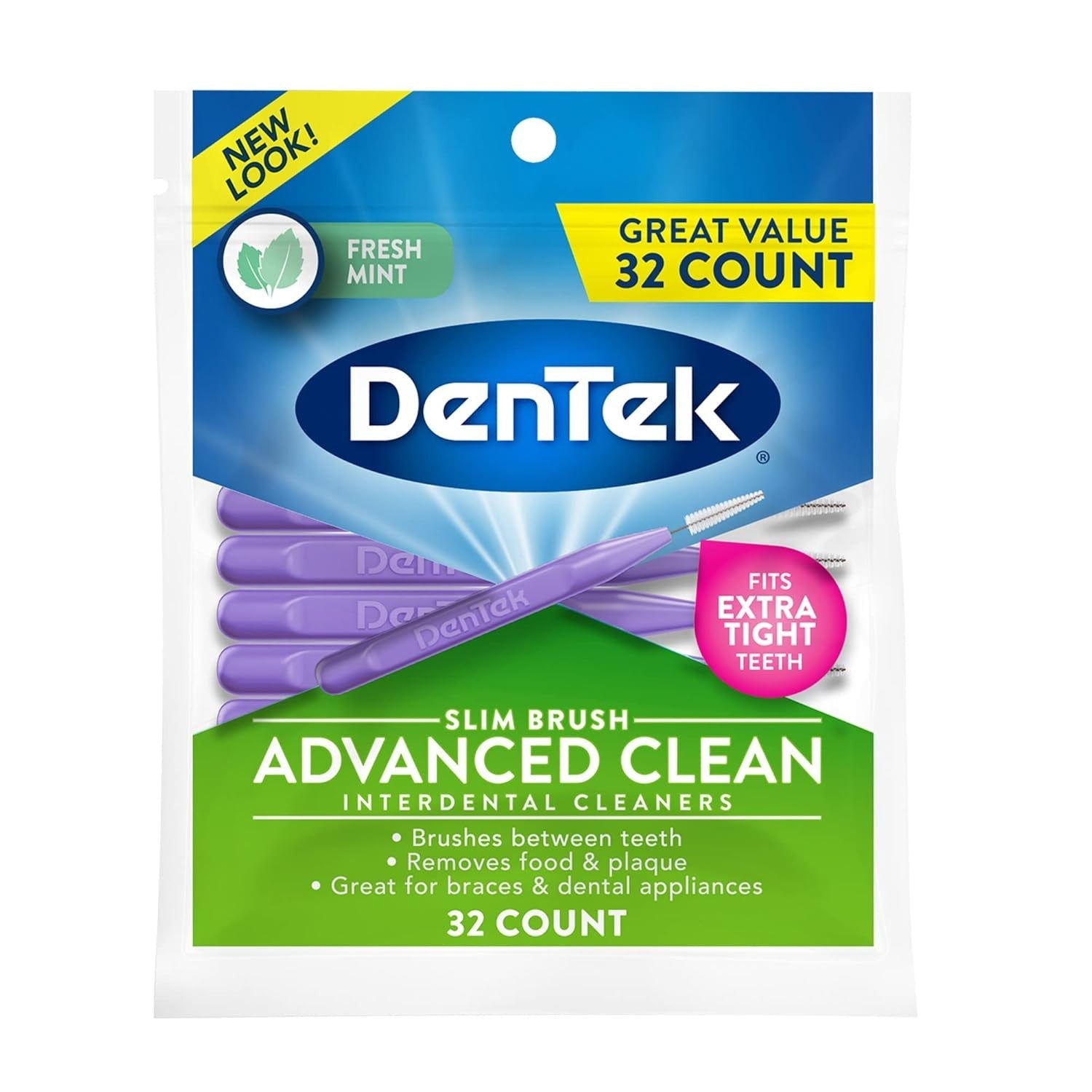 Buy now DenTek Easy Brush Interdental Cleaners, Mint, 16 Count 32 Count (Pack of 1) at indiglob india