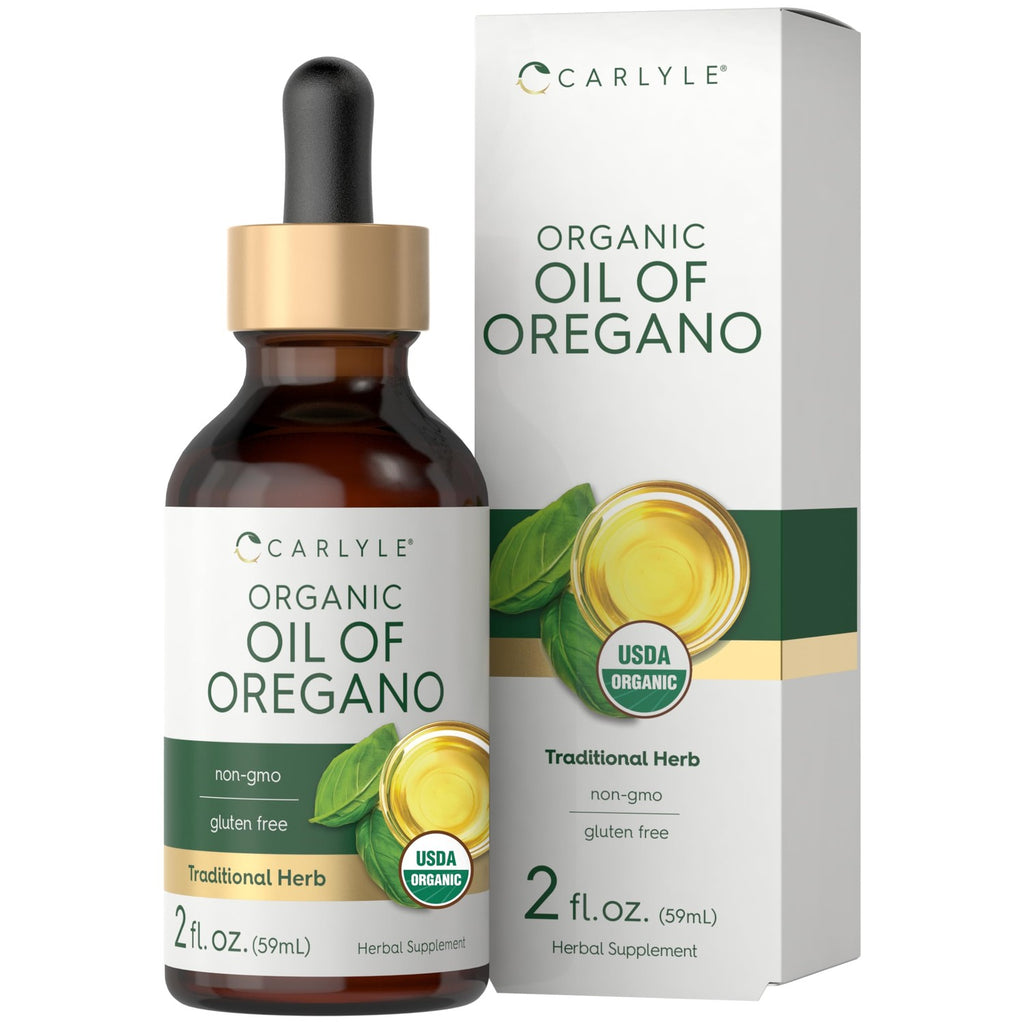 Carlyle Organic Oil of Oregano Liquid Drops - 2 fl oz - 1 Year Supply | Vegan Herbal Supplement | Non-GMO, Gluten Free