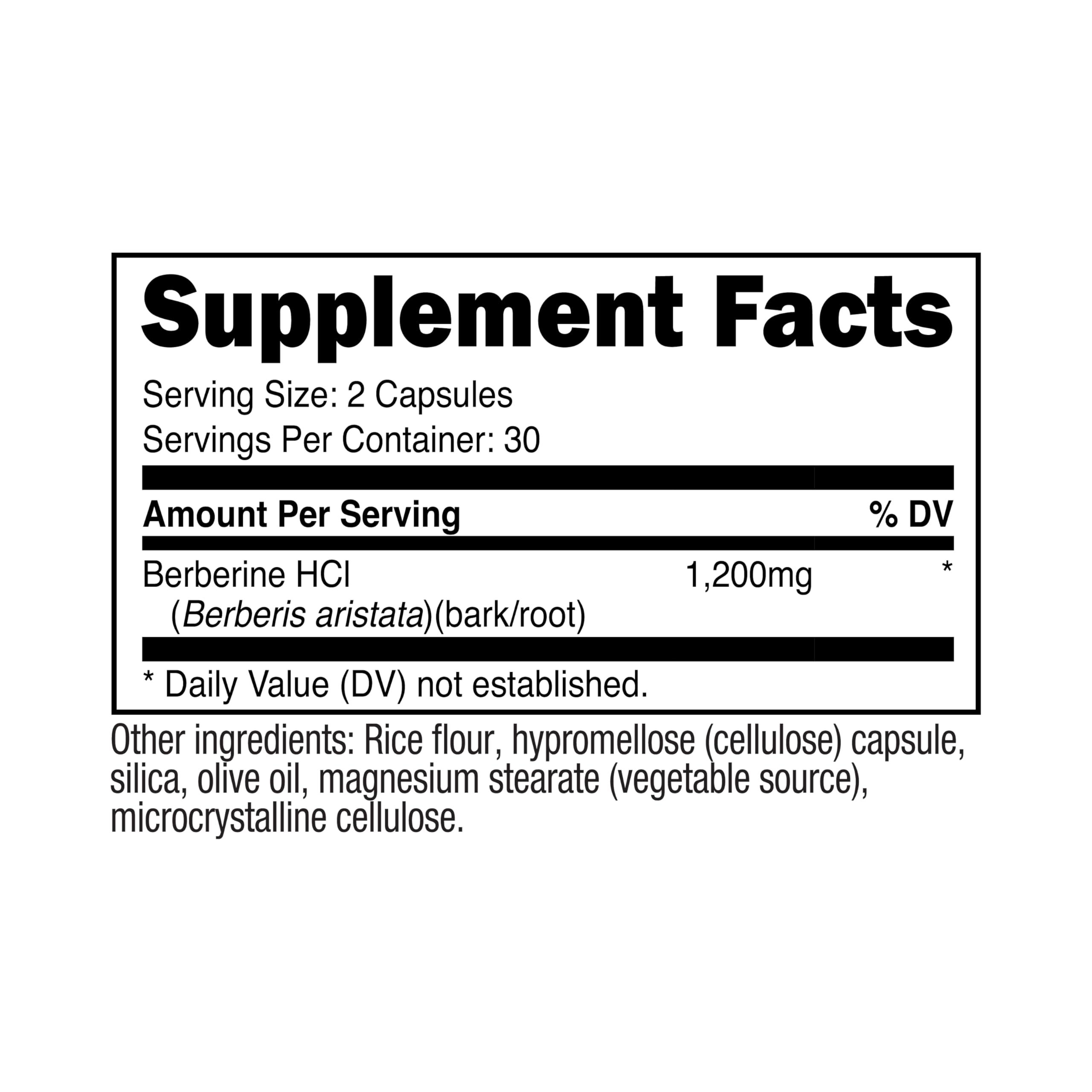 Nutricost Berberine HCl (1,200mg) 60 Capsules, 30 Servings | Gluten Free & GMO-Free