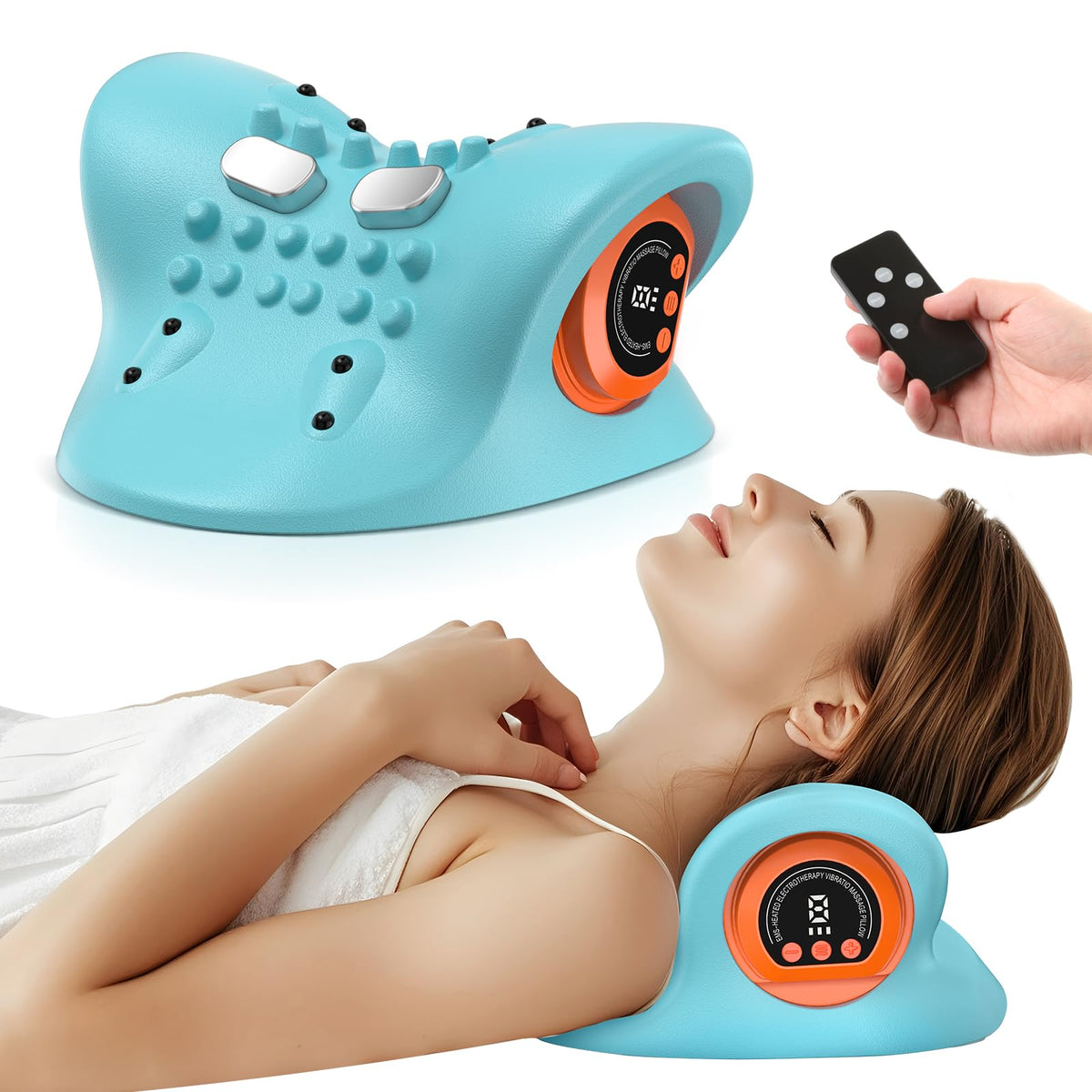 Smedz Neck Massager 2026, Cordless Shiatsu Massager with Heat & 360° Remote