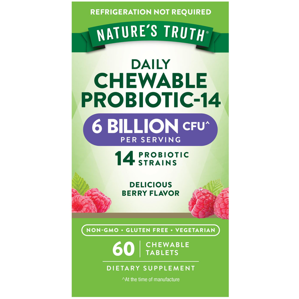 Nature's Truth Probiotic Chewable for Men and Women | 6 Billion CFU