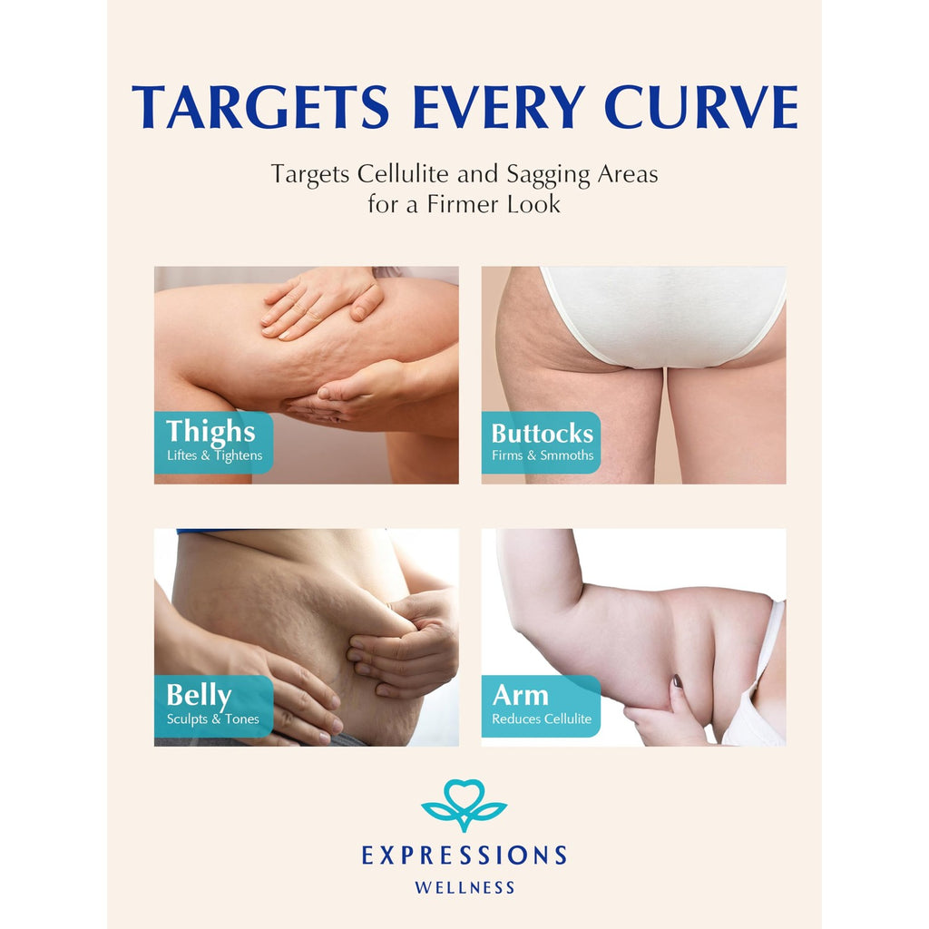 Skin Tightening Cellulite Cream for Body with Cryogold | Firm Saggy Body Skin Max Sweat Hot Massage Gel Tightens Belly, Thighs, Bum & Arms Lifts Tones Sculpts Body 7.05oz Large Size
