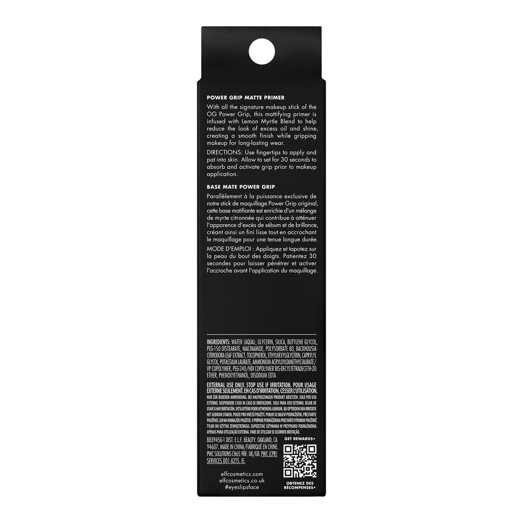 e.l.f. Power Grip Matte Primer | Gel-Based & Hydrating Face Primer For Smoothing Skin & Gripping Makeup, Moisturizes & Primes, Vegan & Cruelty-Free