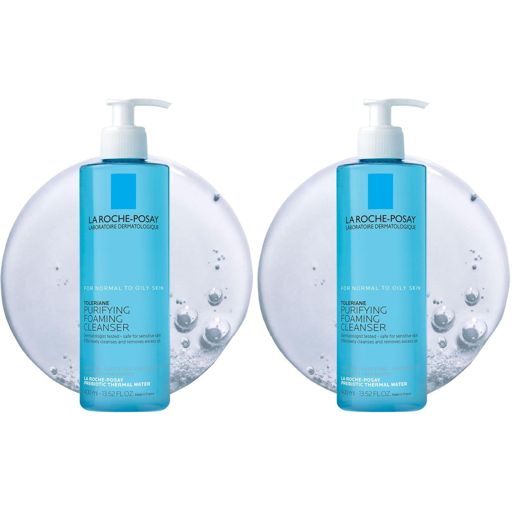 La Roche-Posay Toleriane Purifying Foaming Facial Cleanser, 13.52oz | Oil free face wash for sensitive skin with niacinamide and ceramides. Pore cleanser that won’t dry out skin and is soap free.