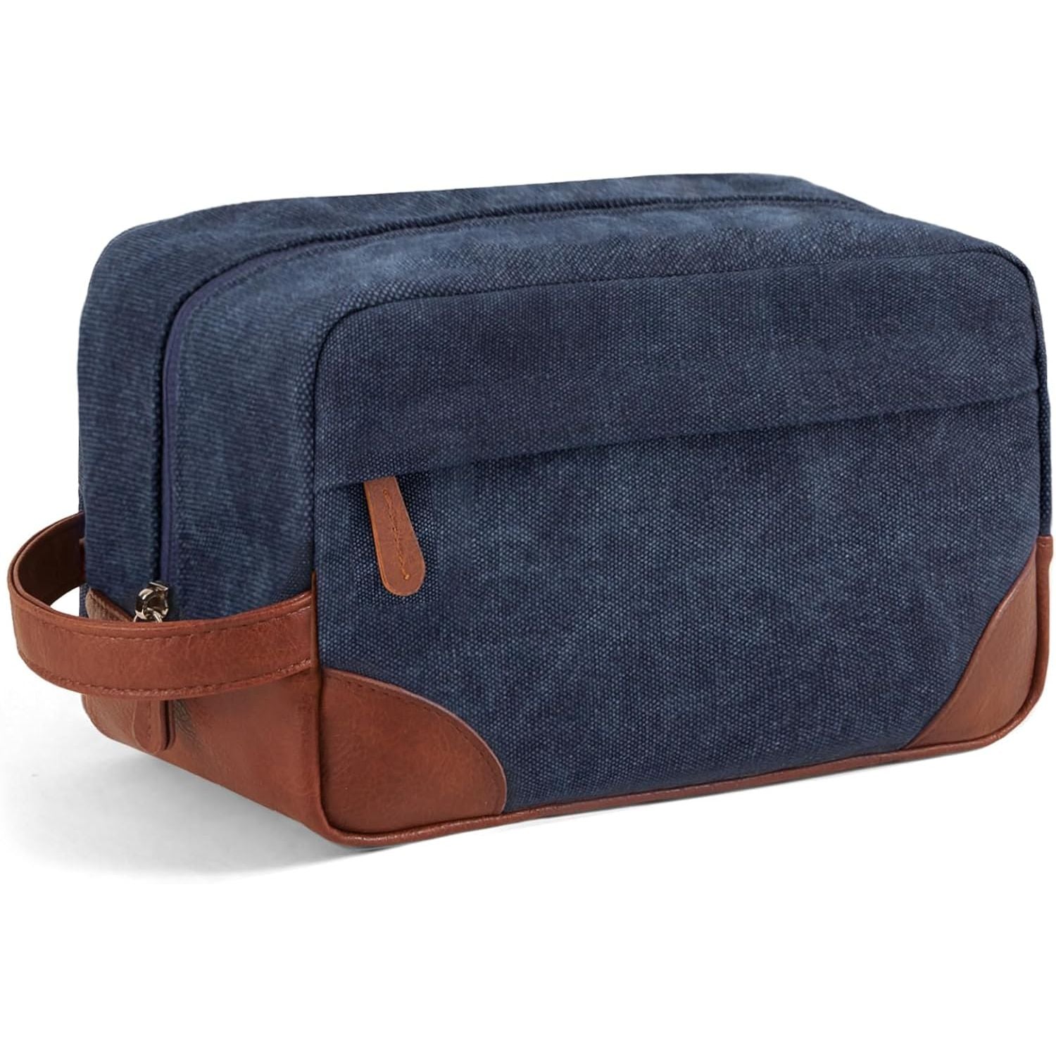 Buy now Vorspack Travel Toiletry Bag - Hanging Toiletry Bag for Men Water Resistant Canvas Shaving Bag with Large Capacity for Travel - Black Large Navy Blue at indiglob india