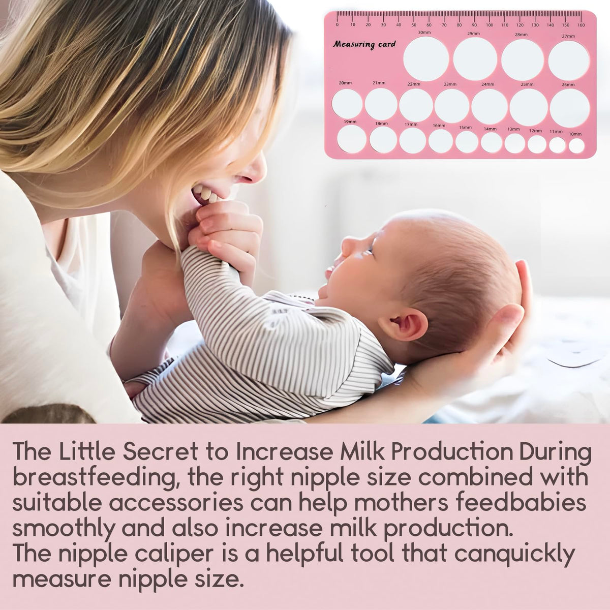 Nipple Rulers, Flange Inserts Sizing Measurement Tool for Breast Pump