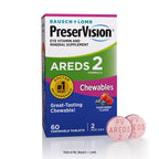 PreserVision AREDS 2 Chewable Eye Vitamins, Mixed Berry, 60 Tablets | AREDS 2 formula, lutein & zeaxanthin, vitamin C, E, zinc, copper, macular support* Vitamins, #1 eye doctor recommended brand1