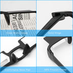 Horizontal Lazy Glasses 90 Degree for Lying Down Reading or Watching TV,Knitting Up Neck Relax, Prism Glasses for Looking Up Playing Mobile,Lightweight and Smooth Comfortable Frame Clear Vision