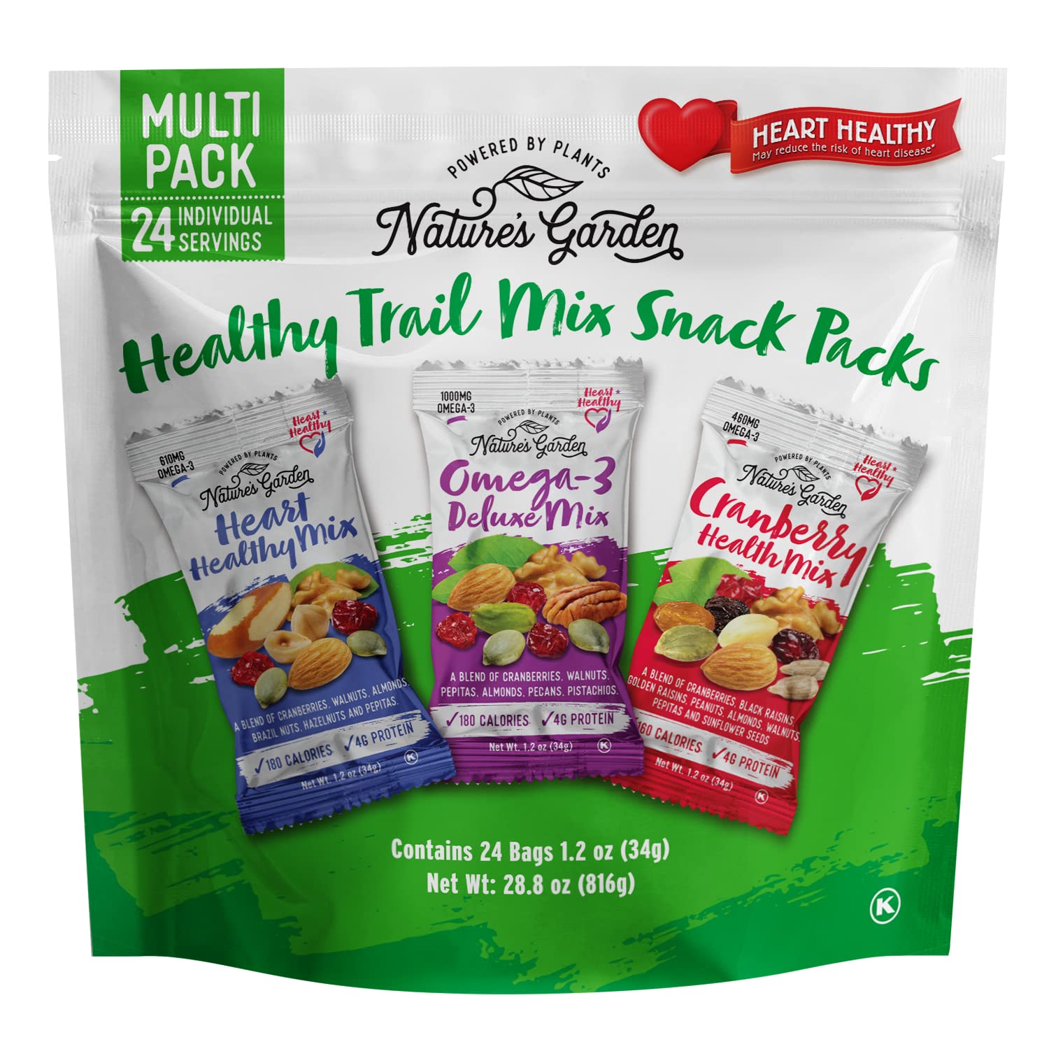 Buy now Nature's Garden Healthy Trail Mix Snack Pack (28.8 oz) Healthy Trail Mix 1.2 Ounce (Pack of 24) at indiglob india