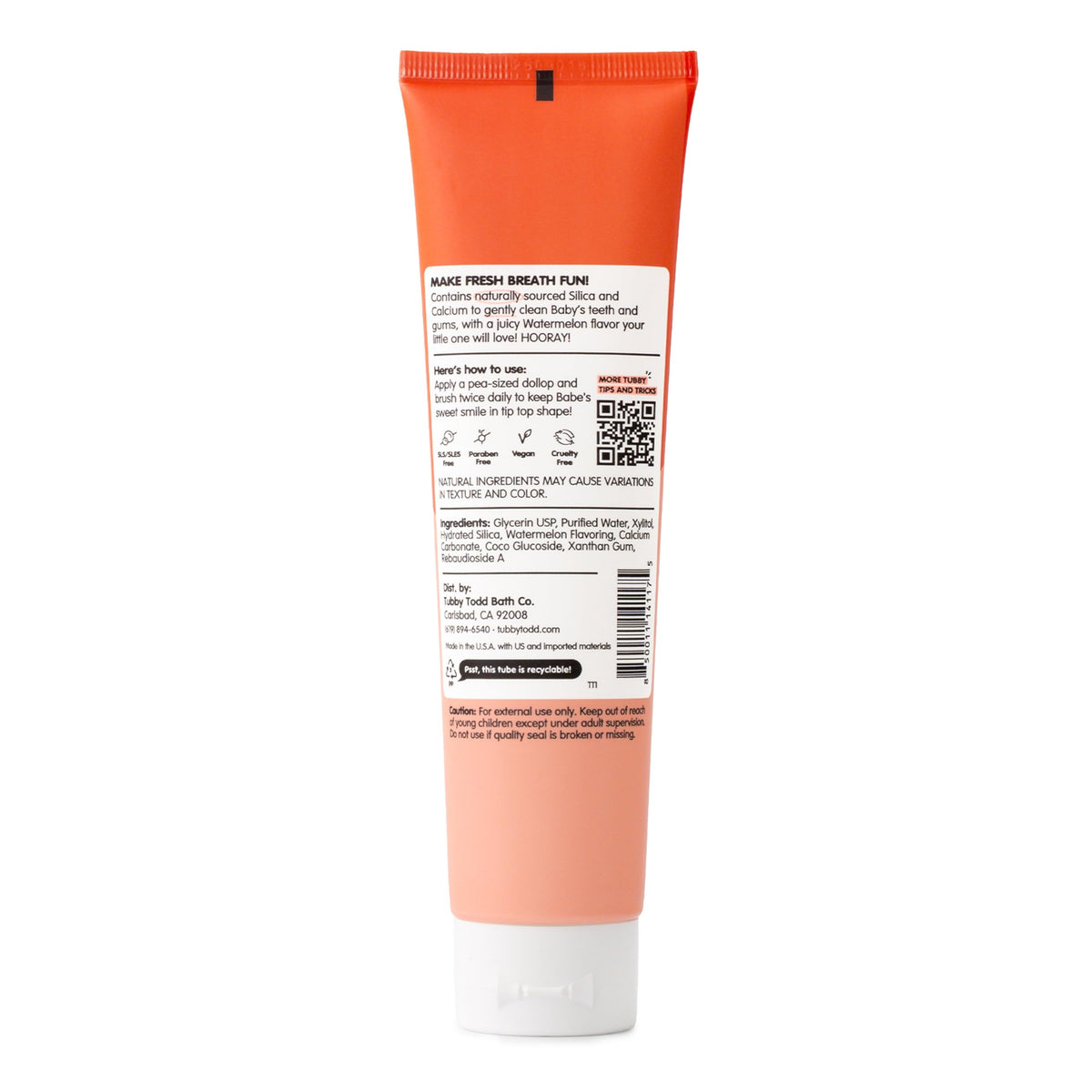 Tubby Todd Fluoride Free Kids Toothpaste