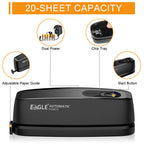 Eagle Electric 3-Hole Punch, 20-Sheet Capacity for 3-Ring Binders, Black