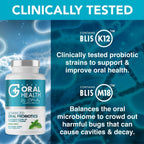 Buy now Oral Probiotics for Mouth Bad Breath Treatment for Adults; Dentist Formulated Dental Probiotics for Teeth and Gums Health & Chronic Halitosis with BLIS K12 M18, 60 Chewable Oral Health Tablets Mint at indiglob india