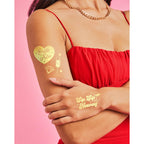 xo, Fetti 54 Gold Bachelorette Temporary Tattoos | Bride Tribe Party Gift