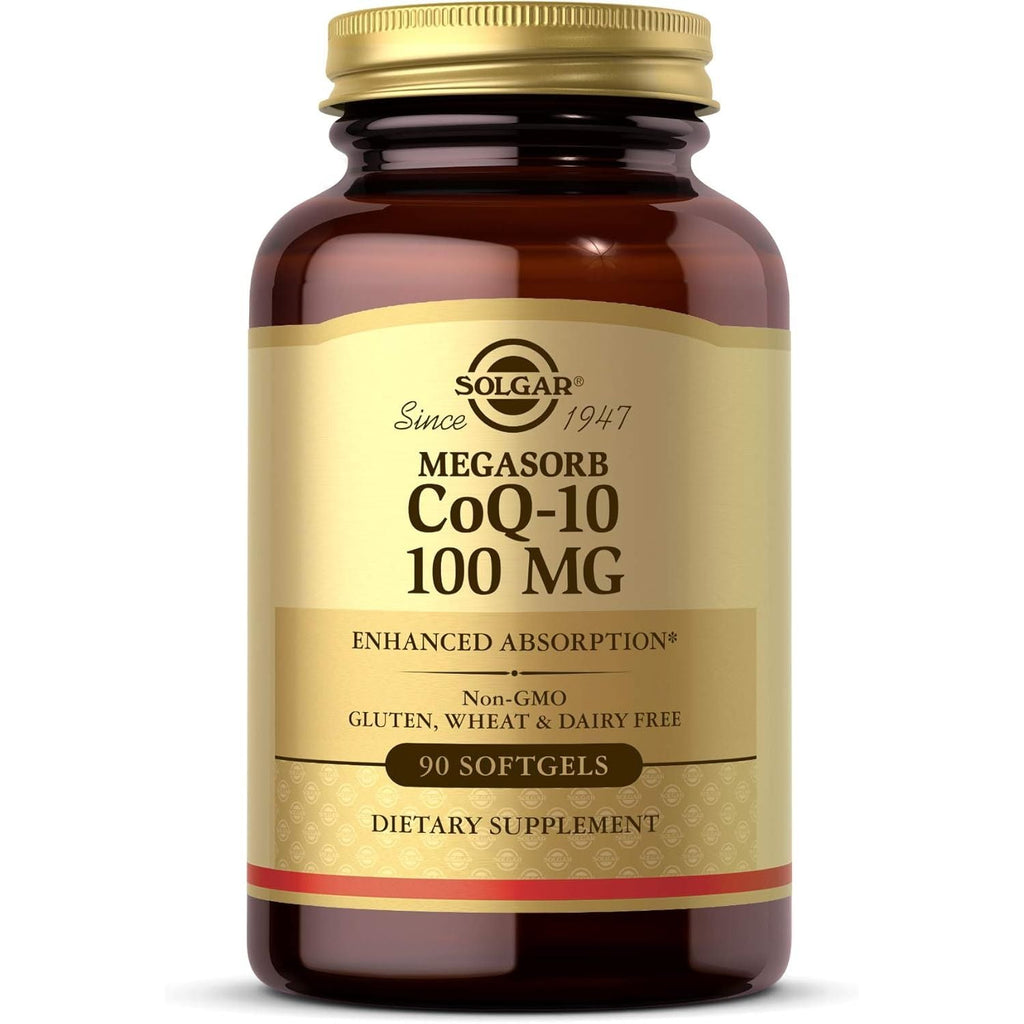 Buy now Solgar Megasorb CoQ-10 100 mg, 90 Softgels - Supports Healthy Aging - Coenzyme Q10 Supplement - Enhanced Absorption - Non-GMO, Gluten Free, Dairy Free - 90 Servings at indiglob india