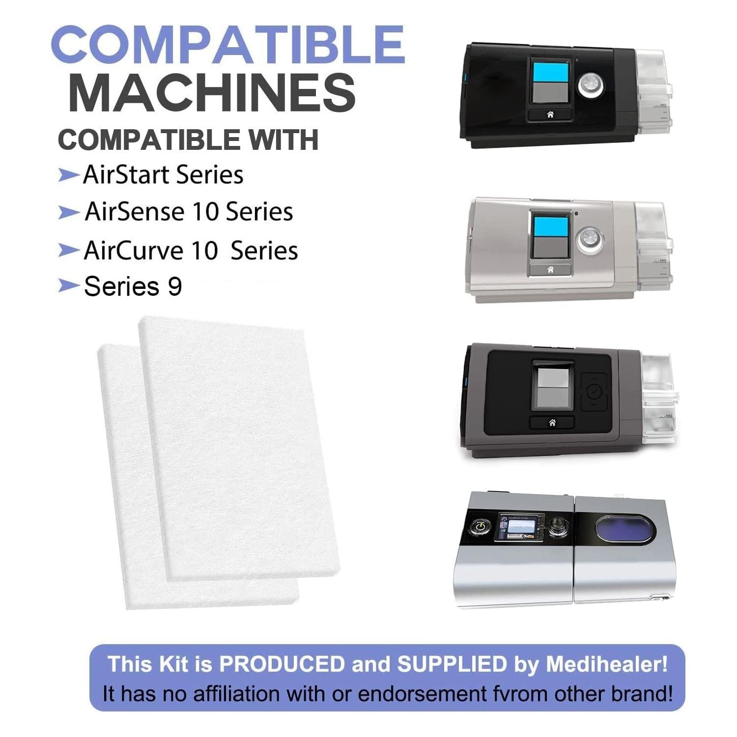 Buy now 70 Packs CPAP Filters - Three Year Supply Filters for AirSense 10, for AirCurve 10- S9, for AirStart Series - Medihealer Replacement Filters Supplies at indiglob india